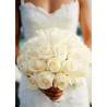 Buchet de trandafiri albi Mireasa