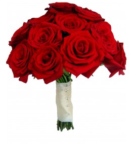 Buchet de trandafiri rosii pentru domnisoare de onoare