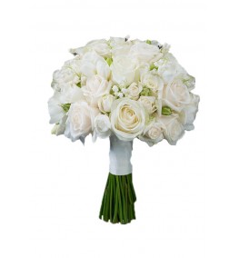 Buchet de trandafiri albi pentru domnisoare de onoare